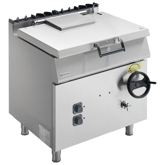 Elektro-Kippbratpfanne, Kapazität 60 Liter, Edelstahl-Becken — Virtus MS78BRE