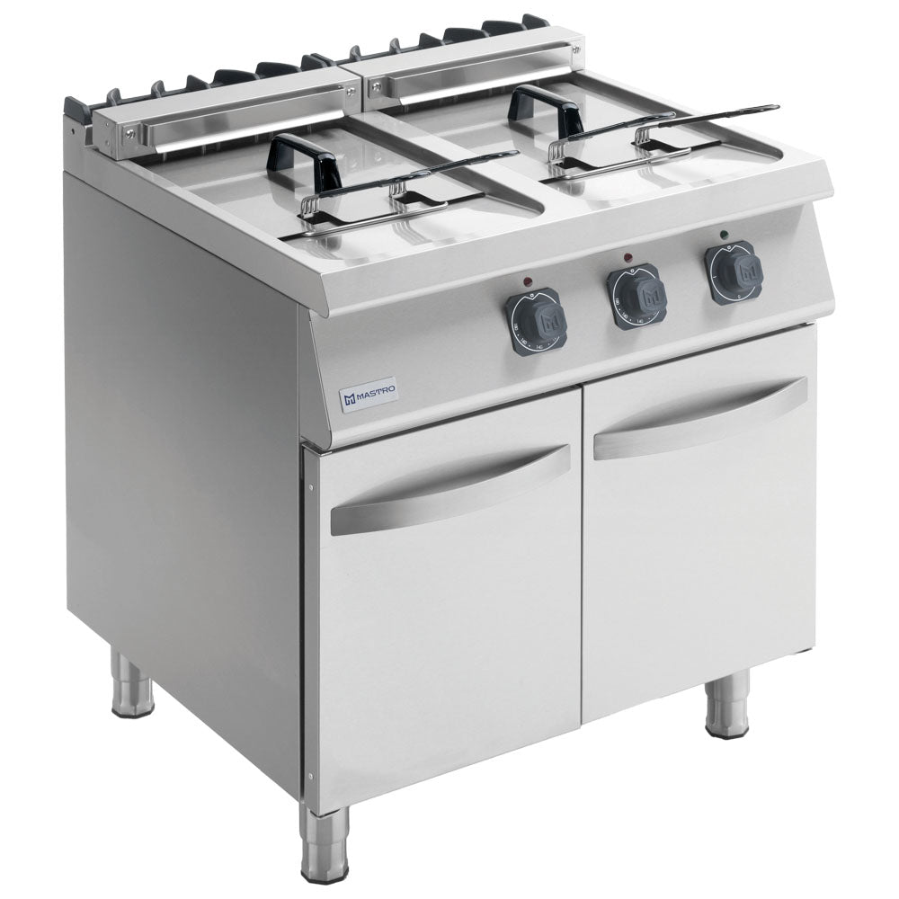Elektro-Fritteuse auf geschlossenem Unterbau, 2x 18 Liter — Virtus MS78FRE18