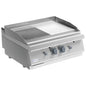Gas-Grillplatte, Tischmodell, 1/2 glatte und 1/2 gerillte verchromte Platte — Virtus MS78FTRGCRT