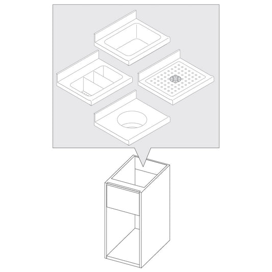 Offener Unterbau für Becken, 800x690 mm — Virtus RB050807085