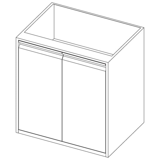 Unterbau mit Flügeltür und 2 Zwischenböden, 500x590 mm — Virtus RB090506085