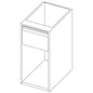 Offener Unterbau mit Schublade, 600x590 mm — Virtus RB120606085