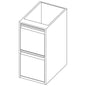 Unterbau mit 2 Schubladen, 400x590 mm — Virtus RB130406085