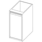 Unterbau mit ausziehbarem Abfallbehälter, 500x590 mm — Virtus RB170506085