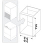 Unterbau für Eisbereiter und Gläserspülmaschinen, 550x590 mm — Virtus RB210556085