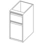Unterbau mit Schublade und Flügeltür, 600x590 mm — Virtus RB220606085