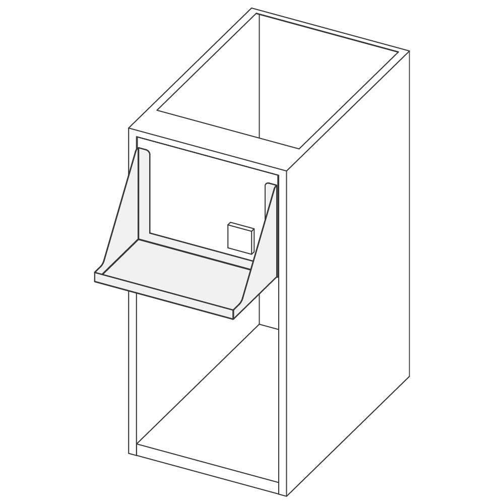 Offener Unterbau mit Blenderhalterung und Schukosteckdose, 6000x690 mm — Virtus RB270607085