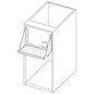 Offener Unterbau mit Blenderhalterung und Schukosteckdose, 6000x690 mm — Virtus RB270607085