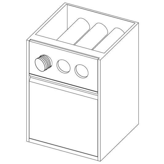 Becherspendermodul mit Flügeltür, 600x590 mm — Virtus RB420606085