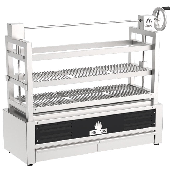 Robatayaki Holzkohlegrill mit 3 Ebenen (2 höhenverstellbar), 623 mm — Virtus RMSE60