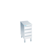 Schubladenblock mit 4 Schubladen, mit Tischplatte allseits ab, 400 × 600 × 850/900 mm