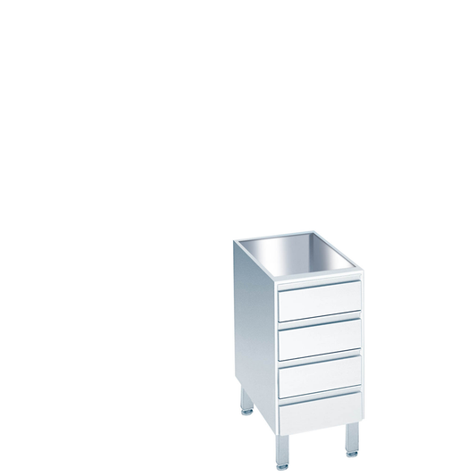 Drawer unit with 4 drawers, without worktop, 400 × 560(600)x800, 850 mm