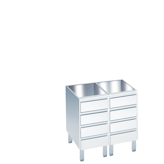 Drawer unit with 8 drawers, without worktop, 800 × 660(700)x800/850 mm
