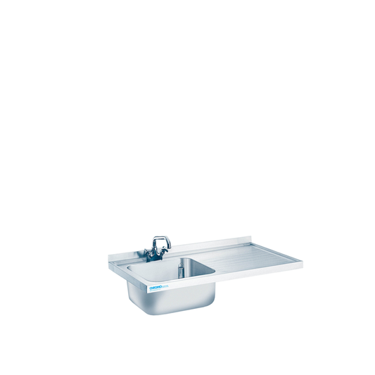Sink cover with 1 basin left, without basin trim, 1400 × 700 × 50 mm