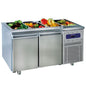 Saladette mit 2 Türen GN 1/1, 4x GN 1/1 H=150 mm, -2°/+8°C — Virtus SALADBAR2