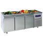 Saladette mit 3 Türen GN 1/1, 5x GN 1/1 H=150 mm, -2°/+8°C — Virtus SALADBAR3