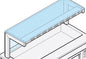 Aufsatz 1 etagig- mit geradem glas + frontglas, 800x400 mm — Virtus SASTC2