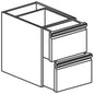 Schubladeneinheit mit 2 Laden, 400x640 mm — Virtus SCAS24070