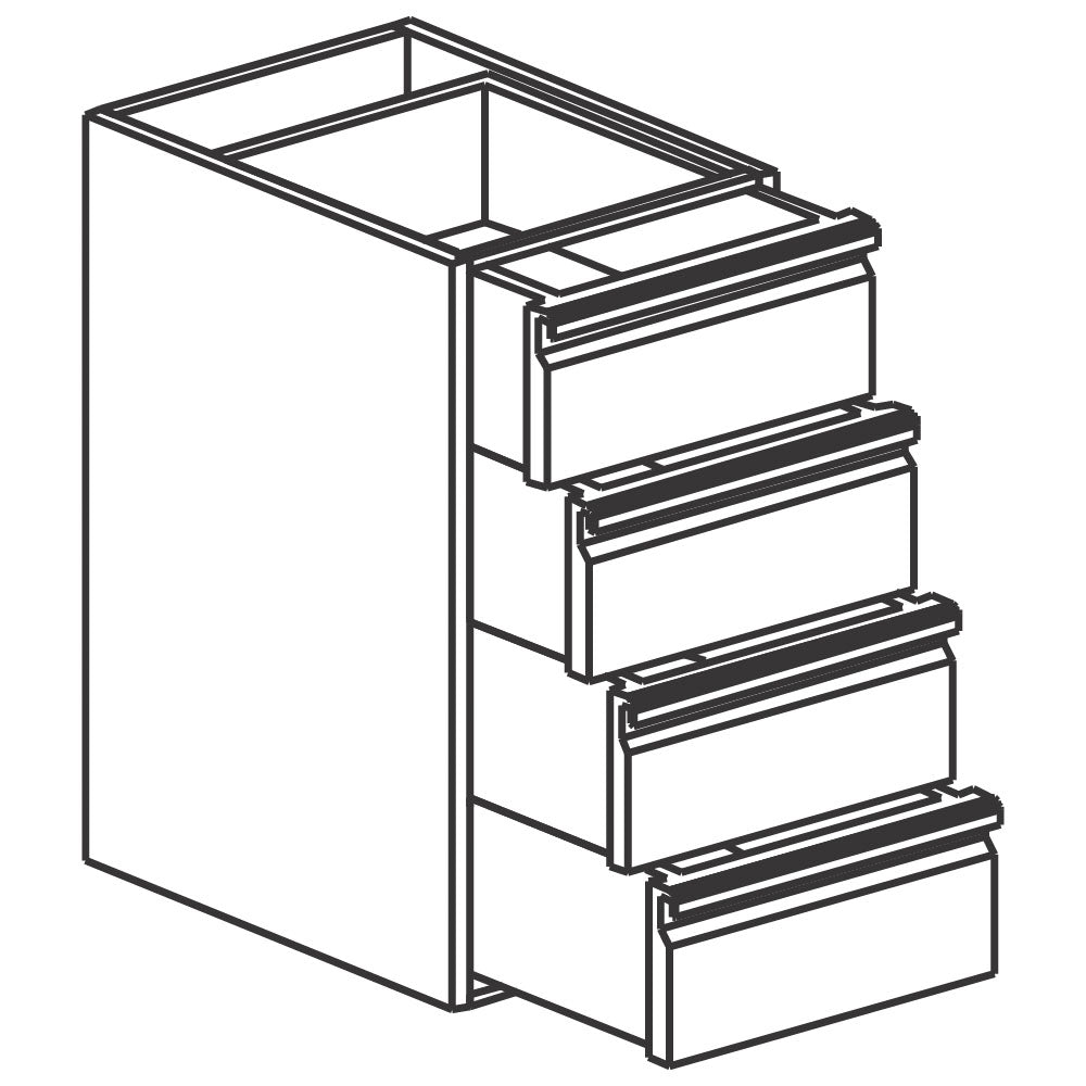 Schubladeneinheit mit 4 Laden, 400x540 mm — Virtus SCAS44060