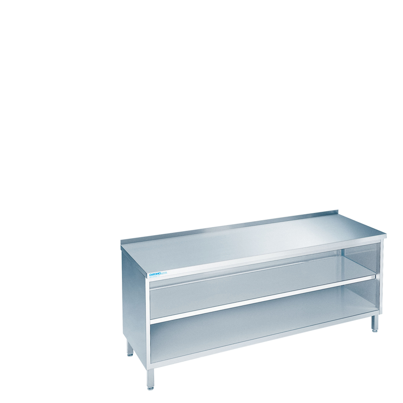 Arbeitsschrank offen mit Tischplatte hinten auf, 400 × 600 × 850/900 mm
