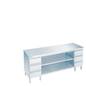 Arbeitsschrank offen mit Schubladenblöcken, mit Tischplatte allseits ab, 2400 × 600 × 850/900 mm