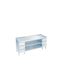 Arbeitsschrank offen mit Schubladenblöcken, mit Tischplatte hinten auf, 2200 × 600 × 850/900 mm