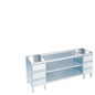 Arbeitsschrank offen mit Schubladenblöcken, ohne Tischplatte, 2400 × 560(600)x800/850 mm
