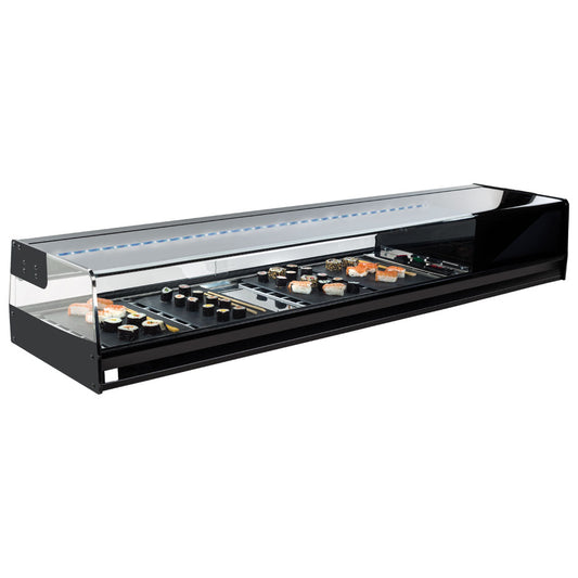 Sushikühltheke mit gerader Frontverglasung, 4x GN 1/3 H=40 mm — Virtus SHSFR4I