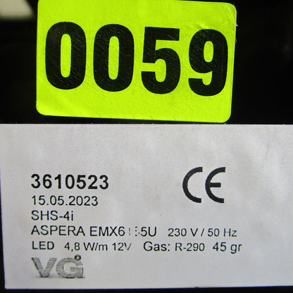 Sushikühltheke mit gerader Frontverglasung, 4x GN 1/3 H=40 mm - BESCHÄDIGT — Virtus SHSFR4IBE (Ansicht 5)