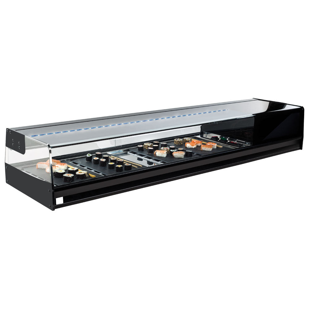 Sushikühltheke mit gerader Frontverglasung, 6x GN 1/3 H=40 mm — Virtus SHSFR6I
