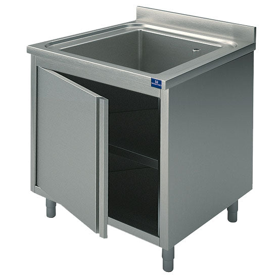 Spülschrank, 1 Becken, auf Schrank, mit Flügeltür, 700x700 mm — Virtus SLA1707