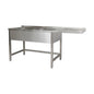 Spülzentrum 1600 × 700 × 850 mm 2 Becken links, mit Grundboden      700 mm Tiefe | A&S SPZG1672BL