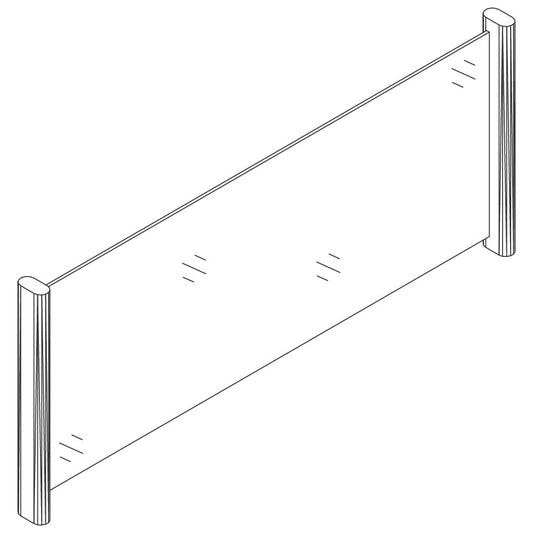 Hustenschutz-Frontglas zu Unterbau für Kochgeräte, 2000 mm — Virtus SSPC20