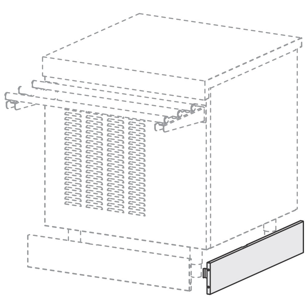 Seitliche Sockelblende, Einspannverbindung, 700 mm — Virtus SSZT7