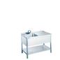 Spültisch mit 1 Becken links und Zwischenboden, 1200 × 700 × 850/900 mm