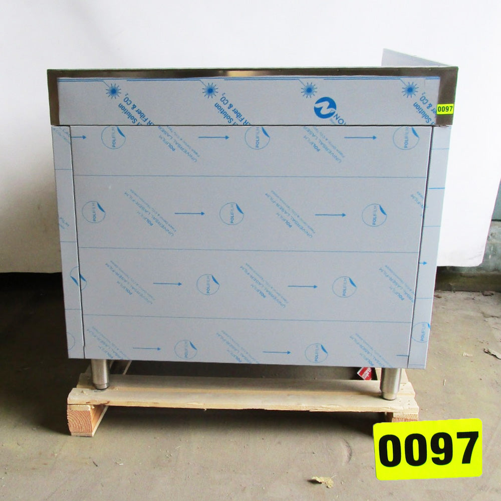 Neutraler Arbeitsschrank, Eck-Modell, mit Flügeltür und Aufkantung, 1000x700 mm - BESCHÄDIGT — Virtus STABA71BE (Ansicht 2)