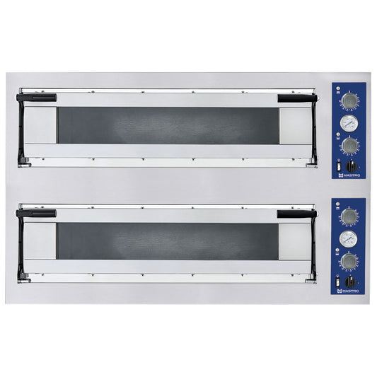 Elektro-Pizzaofen für 6+6 Pizzen ø 35 cm, mechanische Bedienung — Virtus STACK12L/P