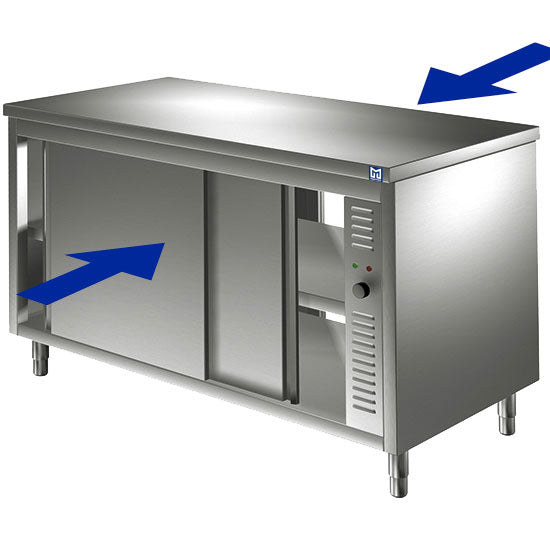 Durchreichewärmeschrank mit Schiebetüren, 1100x600 mm — Virtus STEPS60110