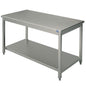 Arbeitstisch mit Zwischenboden, ohne Aufkantung, 600x800 mm — Virtus STL806