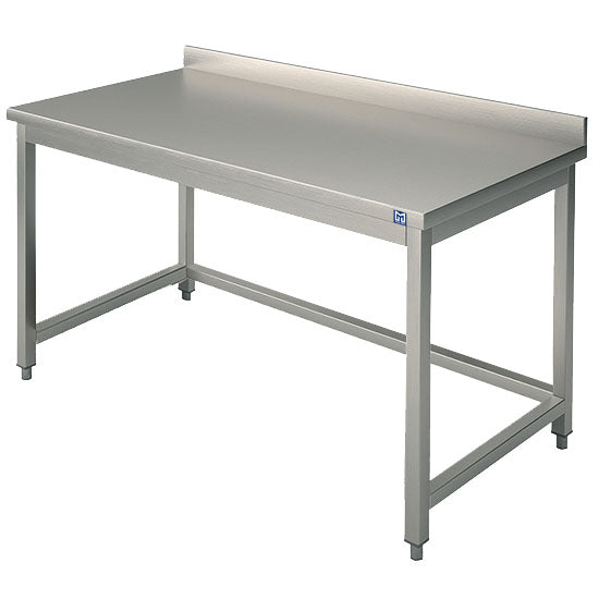 Arbeitstisch ohne Zwischenboden, mit Aufkantung, 700x600 mm — Virtus STLTA6070