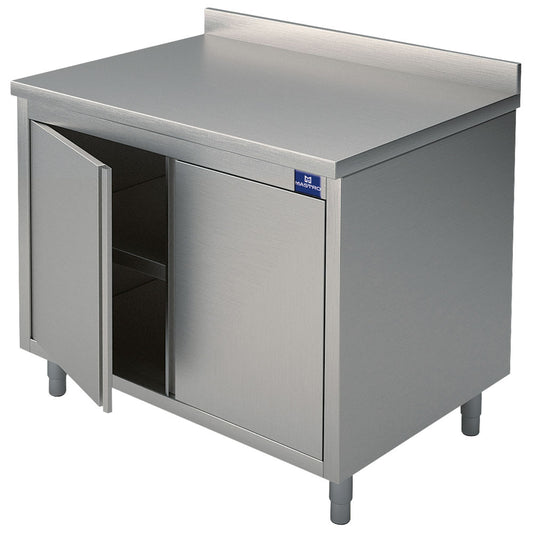 Neutraler Arbeitsschrank mit 2 Flügeltüren und Aufkantung, 800x600 mm — Virtus STNA608