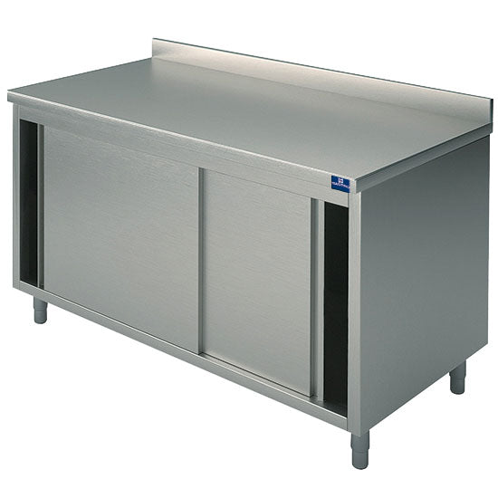 Neutraler Arbeitsschrank mit Schiebetüren und Aufkantung, 1800x700 mm — Virtus STNA70180