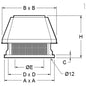 Decken-Absaugeinheit mit 2 Geschwindigkeiten, 10200 m³/h — Virtus TCF80068