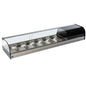 Tapaskühltheke mit gebogener Frontverglasung, 6x GN 1/3 H=40 mm — Virtus TPFR6IA