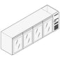Getränkekühltheke mit 4 Glastüren, 2670x690 mm, +2°/+10°C — Virtus TRND09999