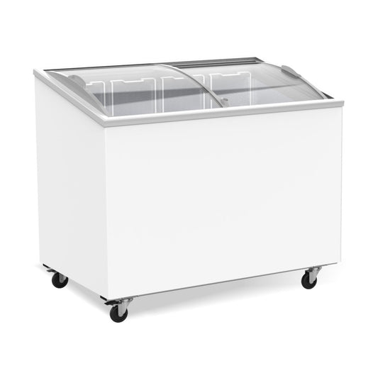 Chest freezer with glass sliding lids, 297 litres, 4 baskets | A&S TTG-297BC