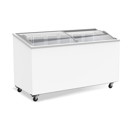 Chest freezer with glass sliding lids, 461 litres, 6 baskets | A&S TTG-461BC