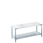 Arbeitstisch mit Zwischenboden, mit Tischplatte allseits ab, 1400 × 700 × 850/900 mm