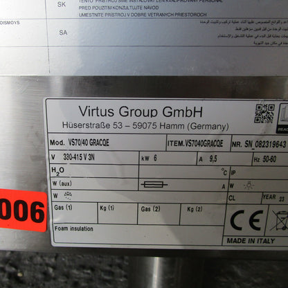 Elektro-Grill, Kochzone in Edelstahl, Fleisch/Fisch - GEBRAUCHT — Virtus V7040GRACQEGE (Ansicht 3)