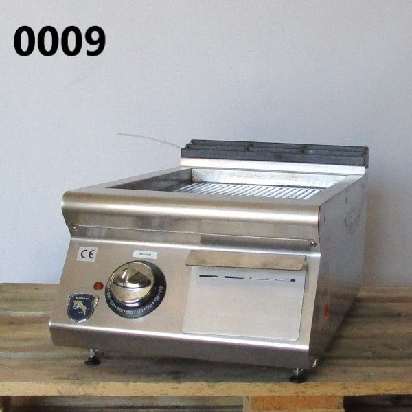 Elektro-Grillplatte, Tischmodell, gerillte verchromte Platte - GEBRAUCHT — Virtus V704FTREVCTGE
